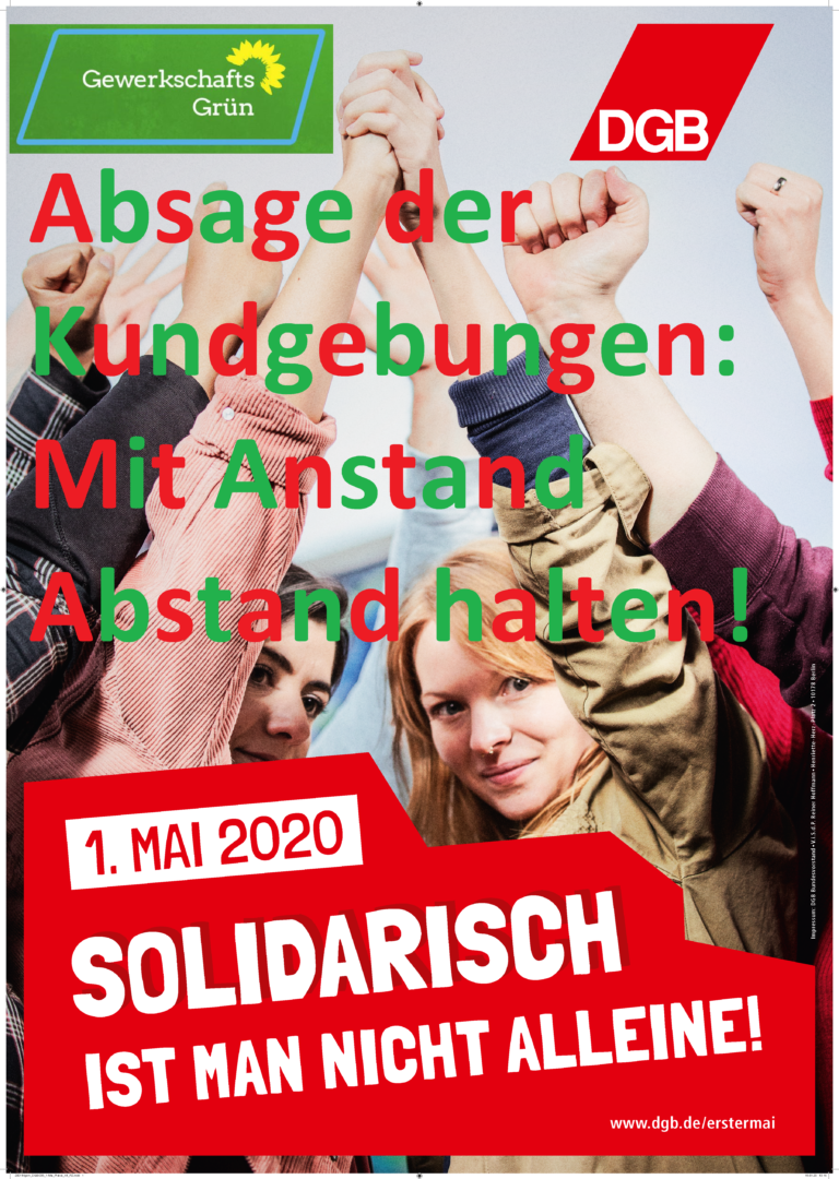 Abgesagt: Solidarisch ist man nicht alleine: GewerkschaftsGrün-Filstal auf der DGB-Maikundgebung