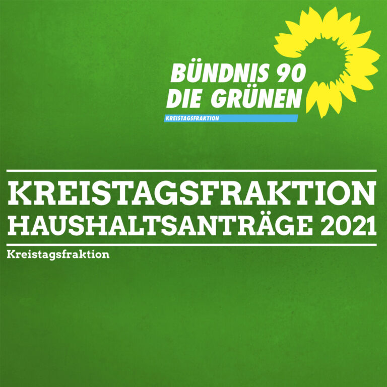 Anträge der Kreistagsfraktion Bündnis 90/Die Grünen zum Haushaltsjahr 2021