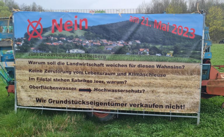 Die Aichelberger haben sich mehrheitlich gegen die Industrialisierung der wertvollen Ackerfläche ihrer Landwirte ausgesprochen.