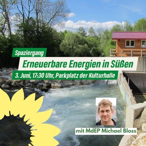 Spaziergang zum Thema Erneuerbaren Energien in Süßen mit Michael Bloss